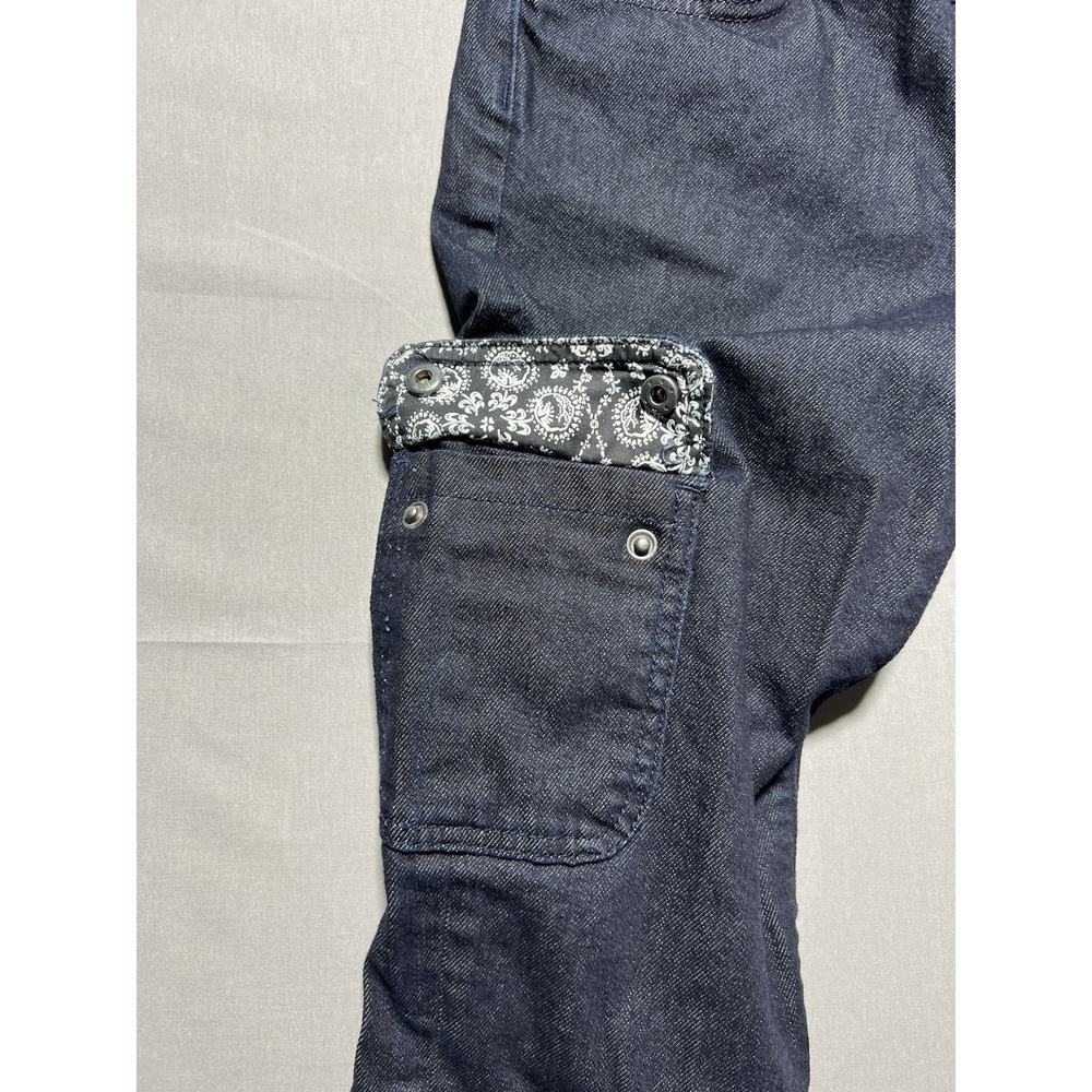 Patagonia Women's Sz 29 Dark Wash Low Rise Iron Clad Denim Cargo Jeans - Picture 4 of 16